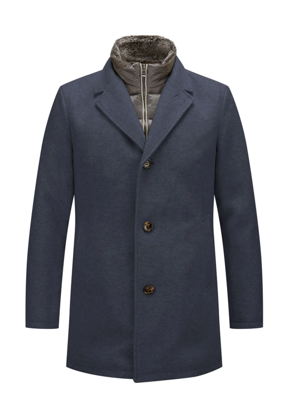 KRÓTKI PŁASZCZ MĘSKI Z ODPINANĄ PIKOWANĄ WSTAWKĄ MILESTONE 430771 11010