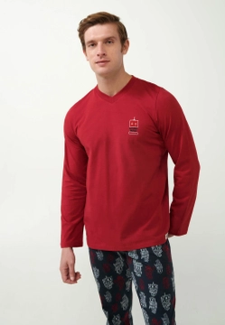 PIŻAMA MĘSKA Z NADRUKIEM W ROBOTY VAMP 21671