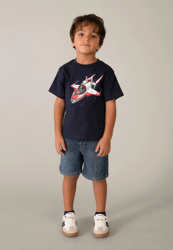 T-SHIRT CHŁOPIĘCY Z KRÓTKIM RĘKAWEM I NADRUKIEM MAYORAL 3067