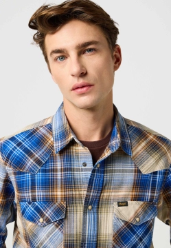 KOSZULA MĘSKA WRANGLER WESTERN INDIGO 112371431