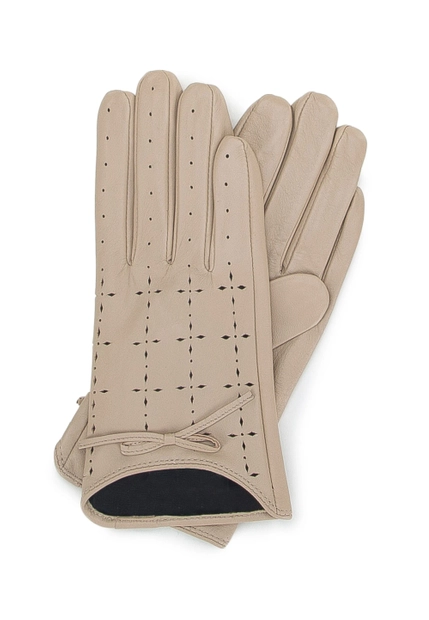 SKÓRZANE RĘKAWICZKI DAMSKIE DZIURKOWANE WITTCHEN 45-6-519-A