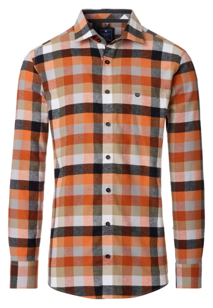 KOSZULA MĘSKA Z DŁUGIM RĘKAWEM W KRATĘ REDMOND 252115111