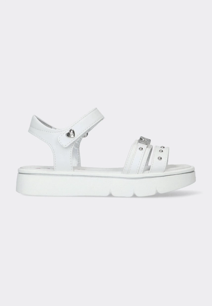 SANDAŁY DZIEWCZĘCE Z METALOWĄ OZDOBĄ Z NAPISEM LOVE ASSO AG14843A