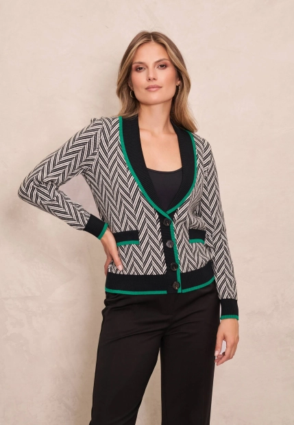 ROZPINANY SWETER DAMSKI W JODEŁKĘ ANCORA TOBRUK