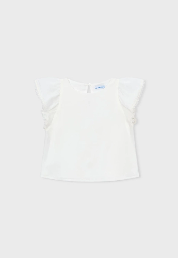 BLUZKA DZIEWCZĘCA Z OZODOBNYM RĘKAWEM MAYORAL 3195