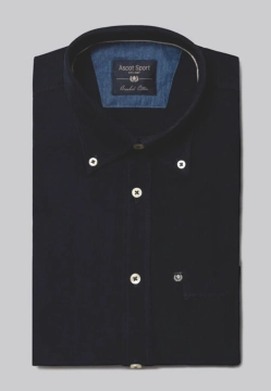 SZTRUKSOWA KOSZULA MĘSKA Z DŁUGIM RĘKAWEM ASCOT SPORT 15288209