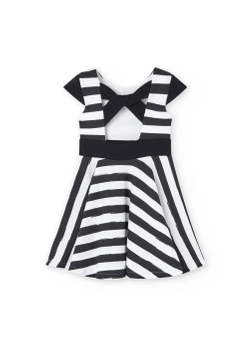 SUKIENKA DZIEWCZĘCA W PASKI Z TŁOCZONEJ DZIANINY BOBOLI 728546