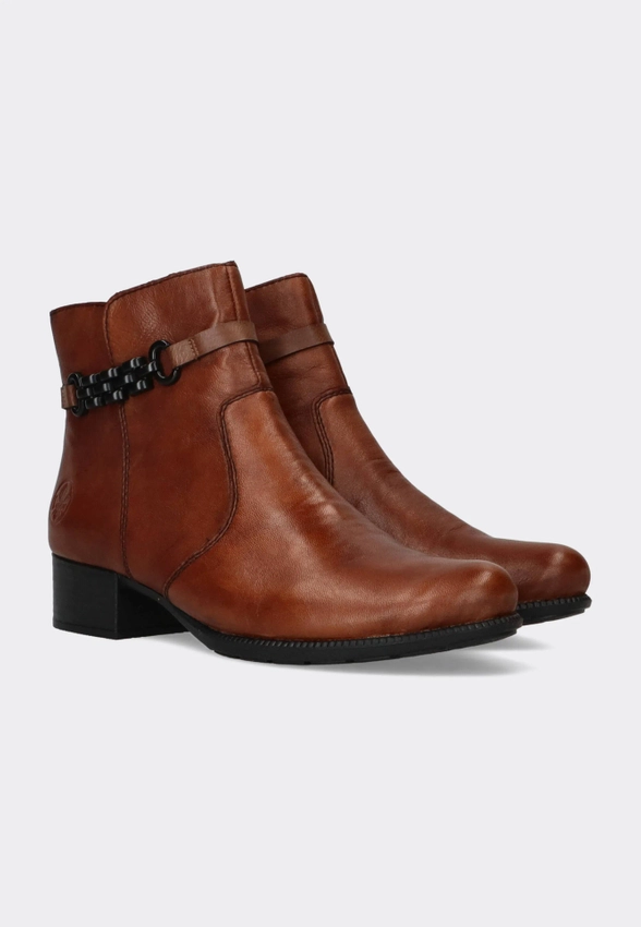 SKÓRZANE BOTKI DAMSKIE RIEKER 78676-25