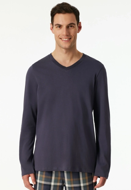 T-SHIRT MĘSKI Z DŁUGIM RĘKAWEM SCHIESSER 182182