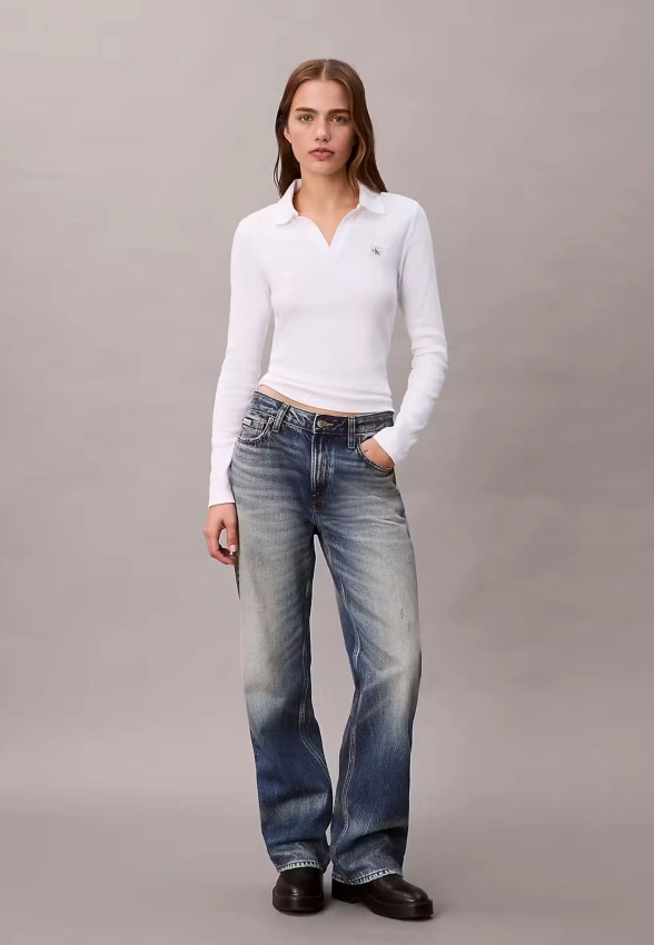 POLO DAMSKIE Z DŁUGIM RĘKAWEM CALVIN KLEIN LV047E203G