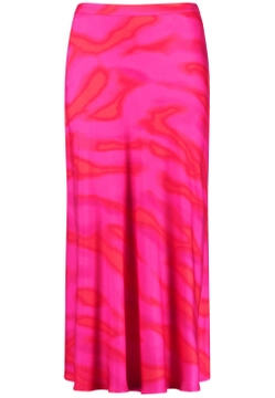 DWUKOLOROWA SATYNOWA SPÓDNICA DAMSKA MIDI TAIFUN 510310-11108