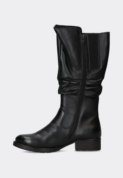 SKÓRZANE KOZAKI DAMSKIE NA PŁASKIM OBCASIE RIEKER Z9563-00