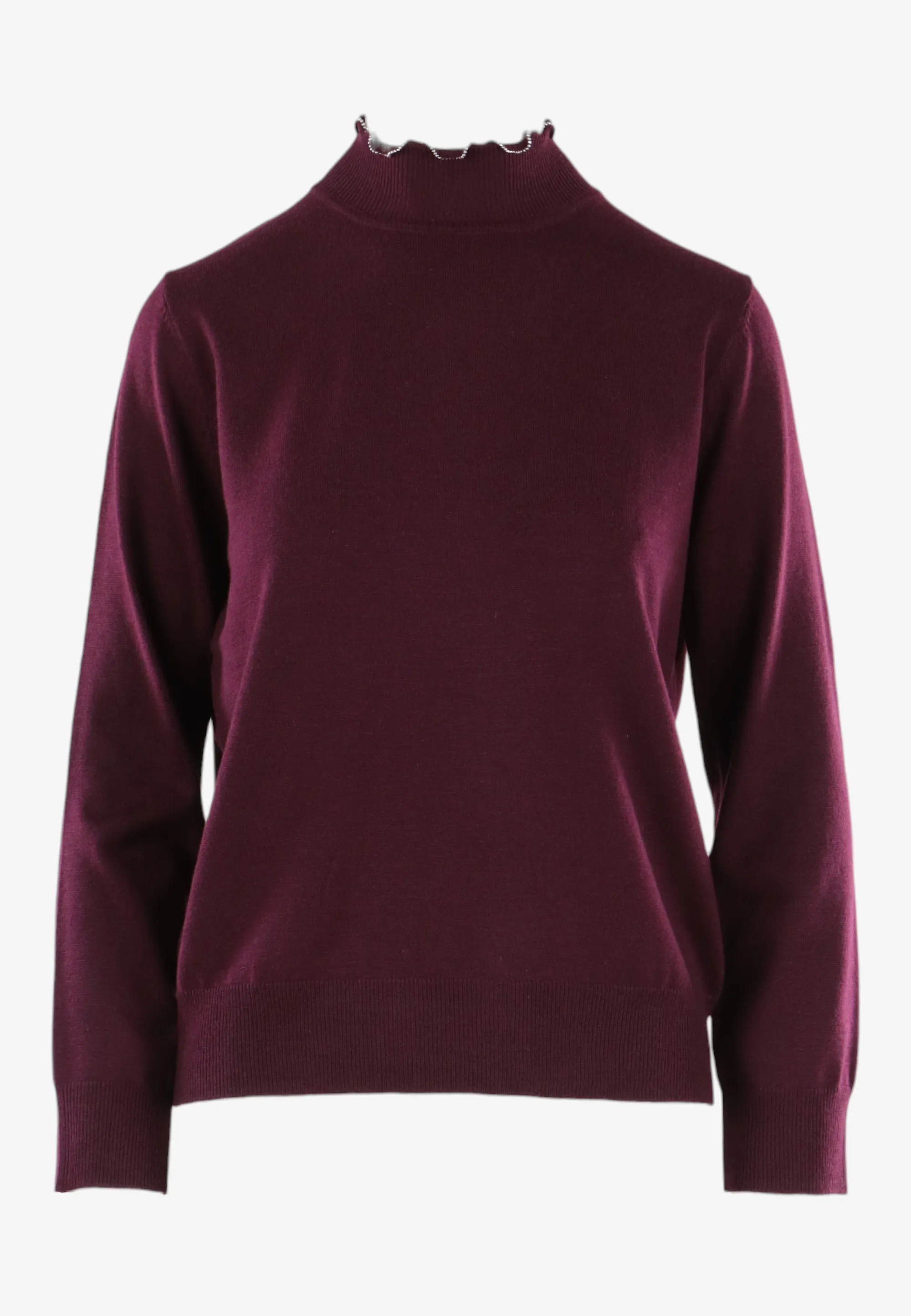 PÓŁGOLF DAMSKI Z FALBANKOWYM OZDOBNYM WYKOŃCZENIEM Z DOMIESZKĄ WEŁNY EKS W1235