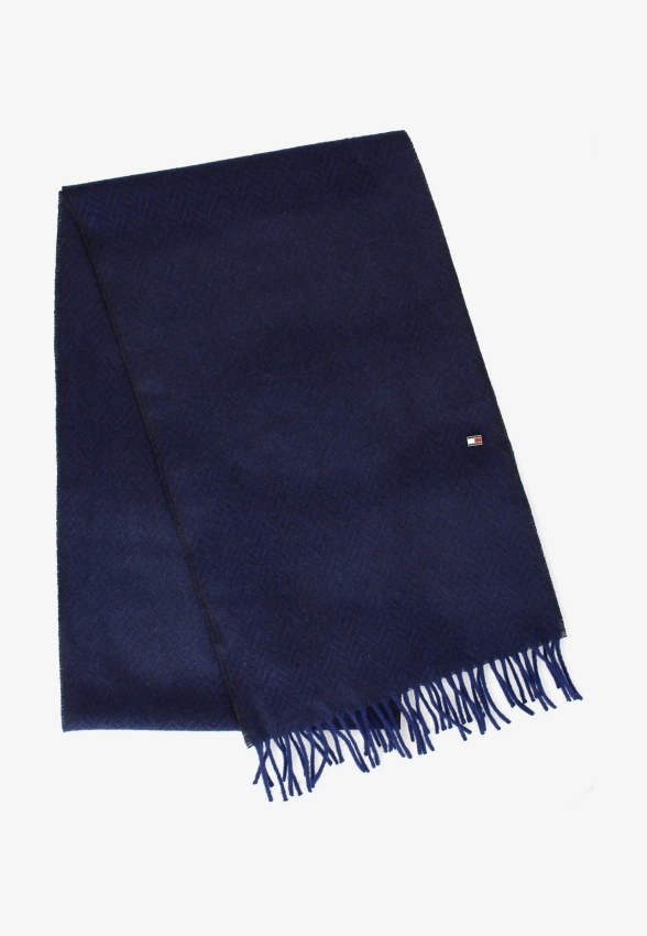 WEŁNIANY SZAL Z FRĘDZLAMI TOMMY HILFIGER AM0AM13593C