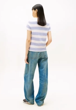 T-SHIRT DAMSKI Z KTÓTKIM RĘKAWEM W PASY TOMMY JEANS DW0DW21834