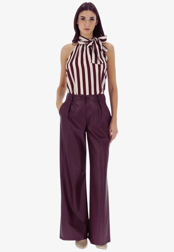 SPODNIE DAMSKIE ZE SKÓRY EKOLOGICZNEJ TU PER TU T1026 Q01