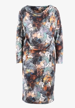 DZIANINOWA SUKIENKA DAMSKA Z GUMKĄ W PASIE TOP BIS TIFA