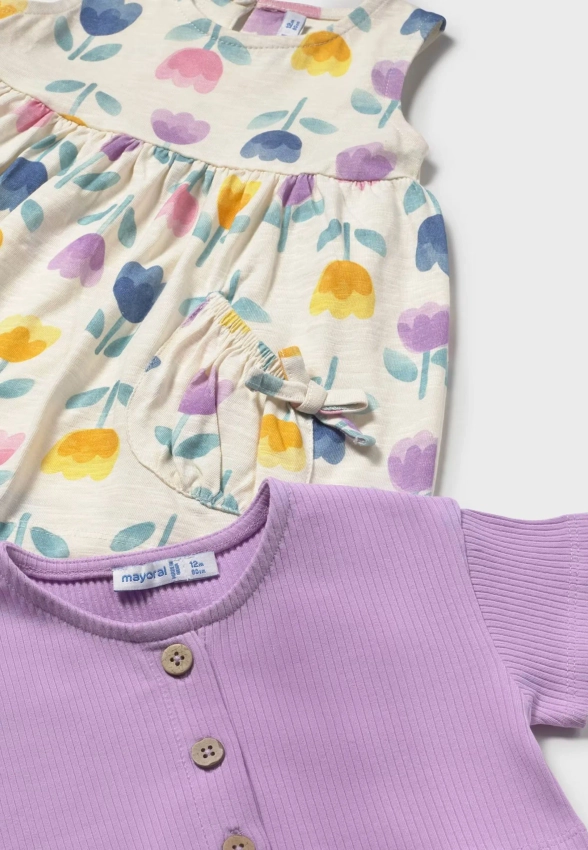 SUKIENKA DZIEWCZĘCA Z KWIATOWĄ GRAFIKĄ I BOLERKIEM MAYORAL 1922