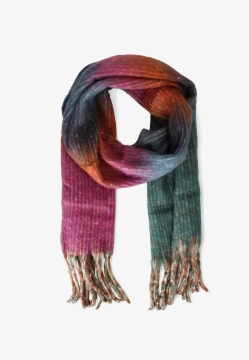 CIEPŁY KOLOROWY SZAL DAMSKI Z FRĘDZLAMI PEPE MOLL 252818
