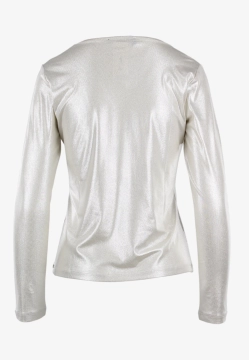 BŁYSZCZĄCA BLUZKA DAMSKA Z DŁUGIM RĘKAWEM PENNY BLACK ILARE