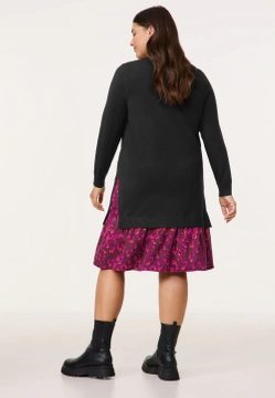 SUKIENKA DAMSKA DZIANINOWA Z FALBANĄ SAMOON 582501-25504