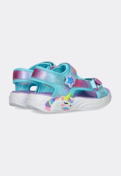 ŚWIECĄCE SANDAŁY DZIEWCZĘCE UNICORN - MAJESTIC BLISS SKECHERS 302682L