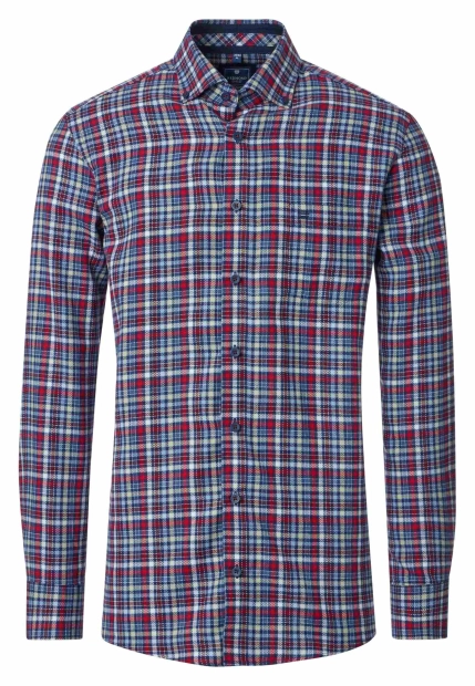 KOSZULA MĘSKA Z DŁUGIM RĘKAWEM W KRATĘ REDMOND 252075111