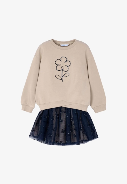 KOMPLET DZIEWCZĘCY SPÓDNICA TIULOWA I BLUZA MAYORAL 4936