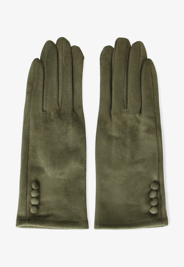 RĘKAWICZKI DAMSKIE Z WISKOZY Z OZDOBNYMI GUZIKAMI YINH1303