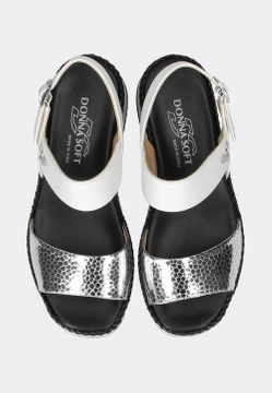 SKÓRZANE SANDAŁY DAMSKIE NA KOTURNIE DONNA SOFT DS2066