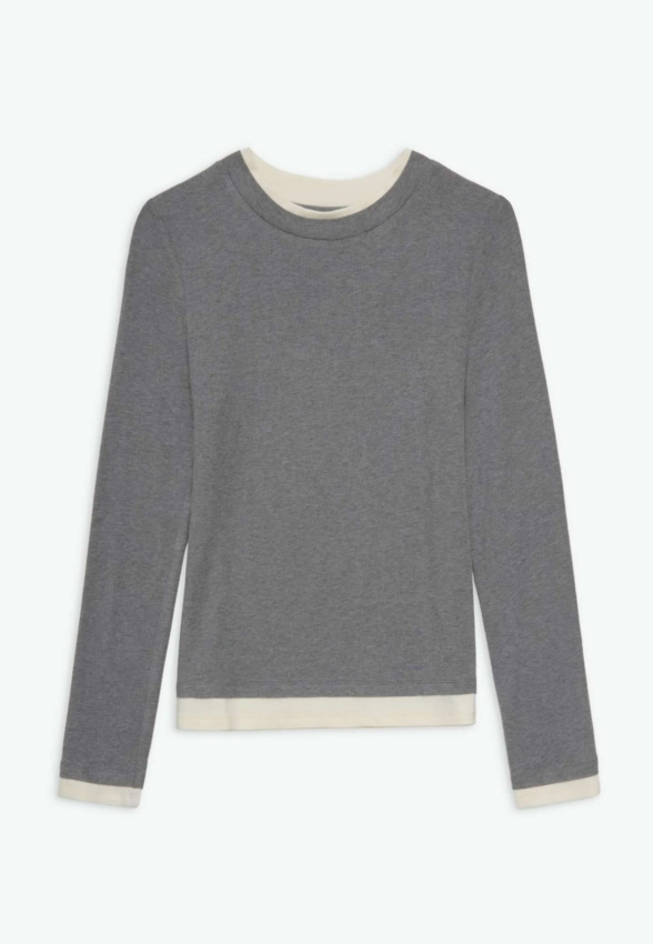 T-SHIRT DAMSKI Z DŁUGIM RĘKAWEM YERSE 43492