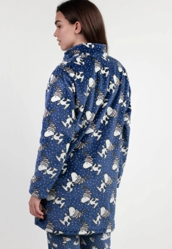 POLAROWY SZLAFROK DAMSKI SNOOPY ZAPINANY NA ZAMEK ADMAS Z KOLEKCJI PEANUTS 67301