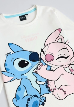 BAWEŁNIANA PIŻAMA DZIEWCZĘCA Z DŁUGIM RĘKAWEM STITCH ADMAS Z KOLEKCJI DISNEY 62249A