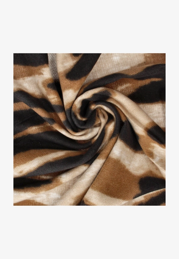 SZAL DAMSKI Z WISKOZY WZÓR ZEBRA K-1902