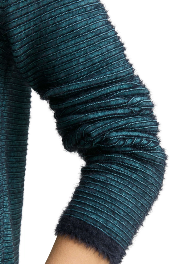 SWETER DAMSKI Z FUTERKOWYM WYKOŃCZENIEM TOM TAILOR 1049152