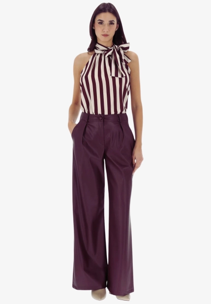 SPODNIE DAMSKIE ZE SKÓRY EKOLOGICZNEJ TU PER TU T1026 Q01