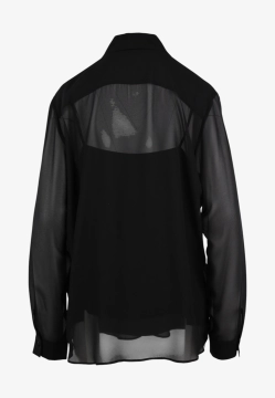 KOSZULA DAMSKA Z ŻORŻETY Z HAFTEM I APLIKACJĄ Z KORALIKÓW PENNYBLACK AGONE