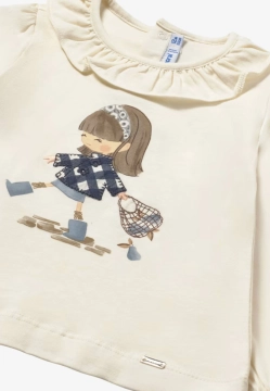 T-SHIRT NIEMOWLĘCY Z DŁUGIM REKAWEM MAYORAL 2076