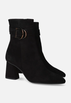 SKÓRZANE BOTKI DAMSKIE BRUNATE 78017