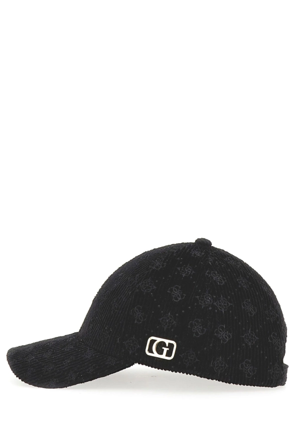 SZTRUKSOWA CZAPKA  Z DASZKIEM Z LOGO 4G PEONY GUESS AW5391 POL01