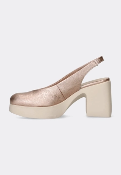 SKÓRZANE CZÓŁENKA DAMSKIE Z ODKRYTĄ PIĘTĄ WONDERS H-4970