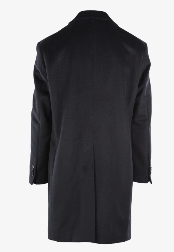 WEŁNIANY JEDNORZĘDOWY PŁASZCZ MĘSKI Z DOMIESZKĄ WEŁNY BUGATTI 821300 84240