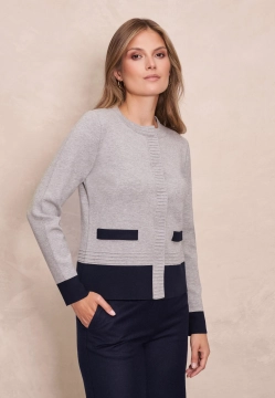 ROZPINANY SWETER DAMSKI ANCORA TUNIS