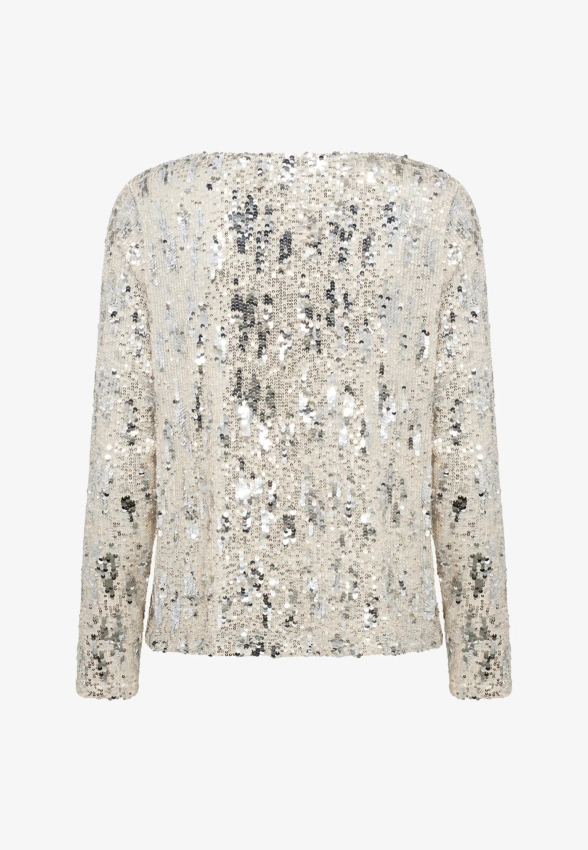 BLUZKA DAMSKA Z DŁUGIM RĘKAWEM OZDOBIONA CEKINAMI SOYACONCEPT 27322