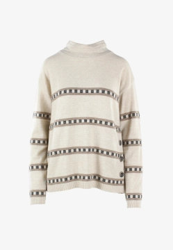 PÓŁGOLF DAMSKI Z MIESZANKI WEŁNY I WISKOZY MAIN & LAND A842