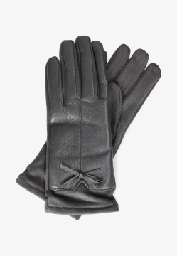 RĘKAWICZKI DAMSKIE Z MIĘKKIEJ SKÓRY EKOLOGICZNEJ I MATERIAŁU DIANA & CO DND8635