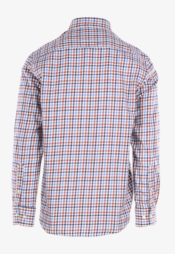 BAWEŁNIANA KOSZULA MĘSKA Z DŁUGIM RĘKAWEM W KRATĘ ASCOT SPORT 15284209