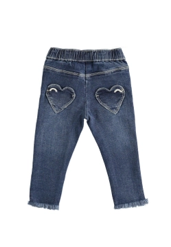 SPODNIE JEANSOWE DZIEWCZĘCE Z ELASTYCZNĄ GUMKĄ W PASIE SARABANDA O 5252