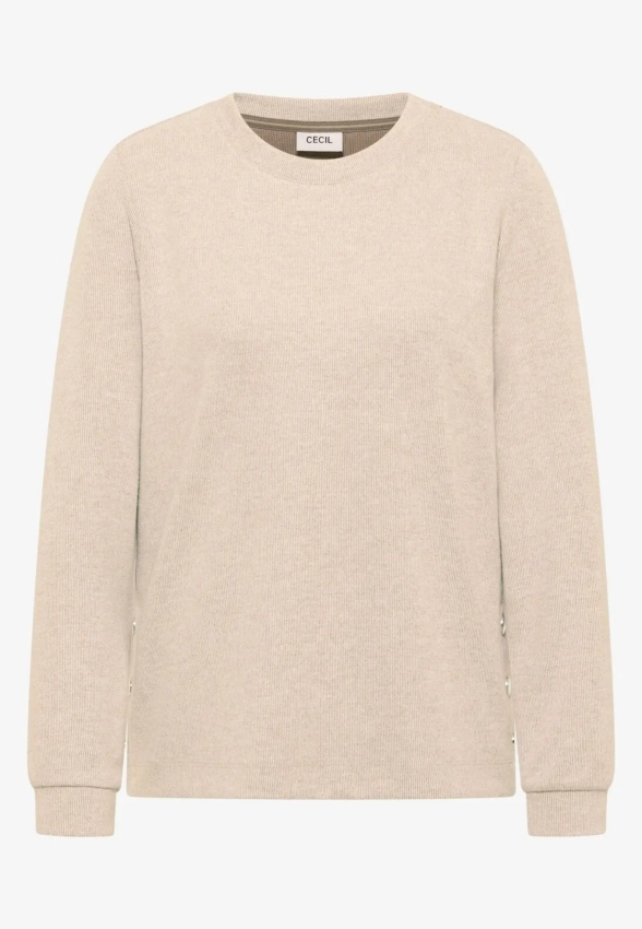 BLUZA DAMSKA OZDOBIONA GUZIKAMI NA BOKU CECIL 3 TOS324032