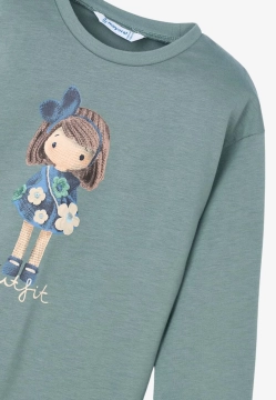 T-SHIRT DZIEWCZĘCY Z NADRUKIEM MAYORAL 4005